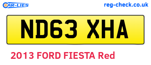 ND63XHA are the vehicle registration plates.