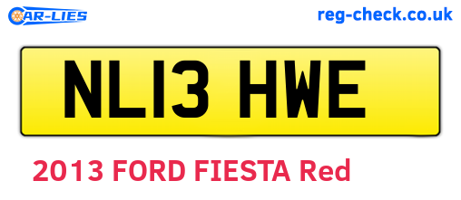 NL13HWE are the vehicle registration plates.