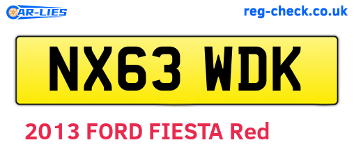 NX63WDK are the vehicle registration plates.