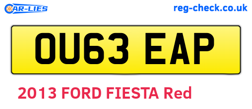 OU63EAP are the vehicle registration plates.