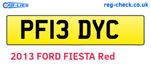 PF13DYC are the vehicle registration plates.