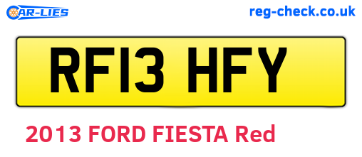RF13HFY are the vehicle registration plates.