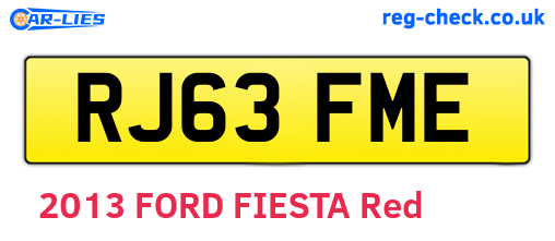 RJ63FME are the vehicle registration plates.