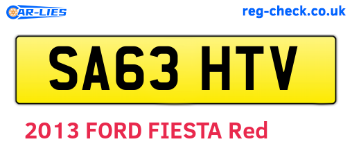 SA63HTV are the vehicle registration plates.