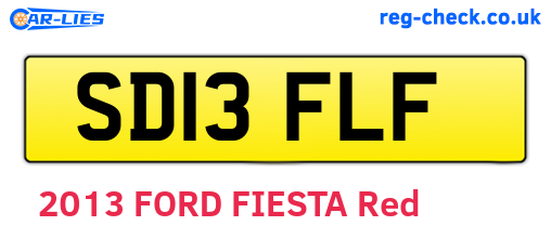 SD13FLF are the vehicle registration plates.