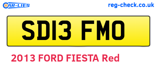 SD13FMO are the vehicle registration plates.