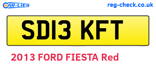 SD13KFT are the vehicle registration plates.
