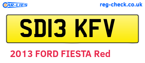 SD13KFV are the vehicle registration plates.