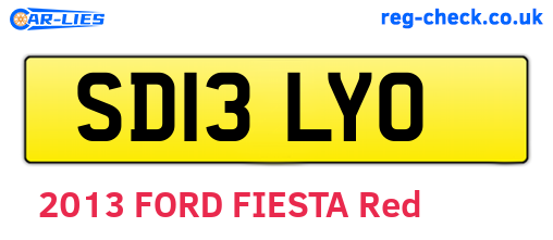 SD13LYO are the vehicle registration plates.
