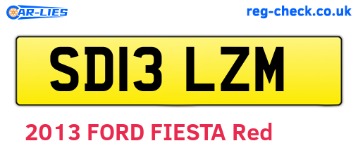 SD13LZM are the vehicle registration plates.