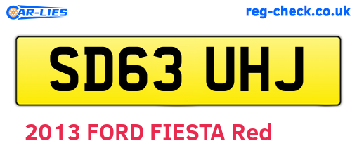 SD63UHJ are the vehicle registration plates.