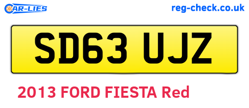 SD63UJZ are the vehicle registration plates.