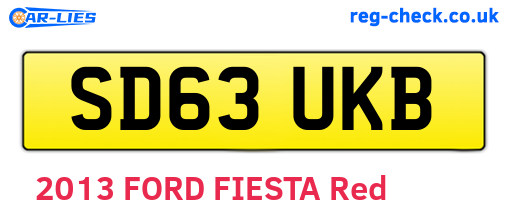 SD63UKB are the vehicle registration plates.