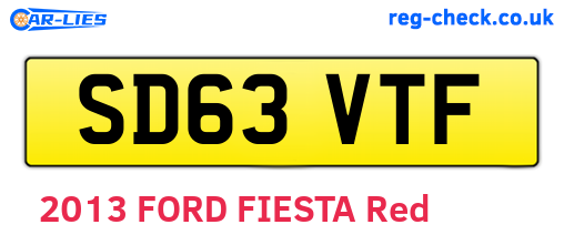 SD63VTF are the vehicle registration plates.