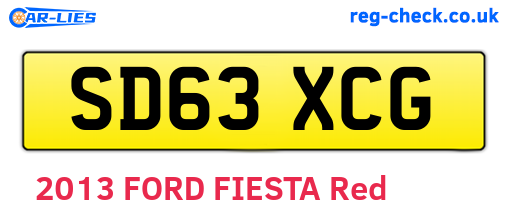 SD63XCG are the vehicle registration plates.