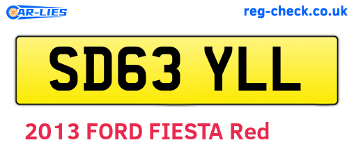SD63YLL are the vehicle registration plates.