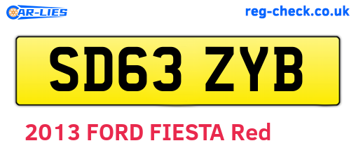 SD63ZYB are the vehicle registration plates.
