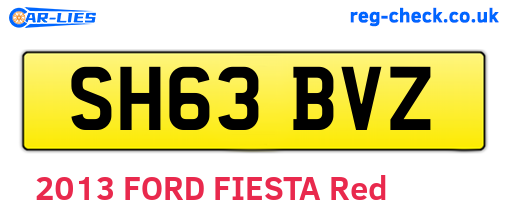 SH63BVZ are the vehicle registration plates.