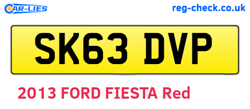 SK63DVP are the vehicle registration plates.