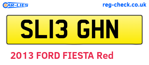 SL13GHN are the vehicle registration plates.