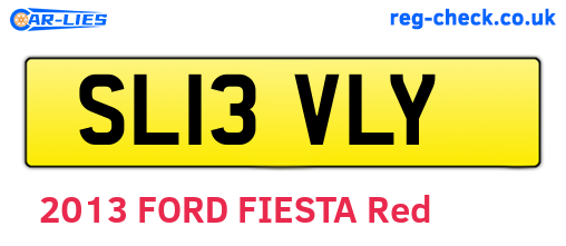 SL13VLY are the vehicle registration plates.