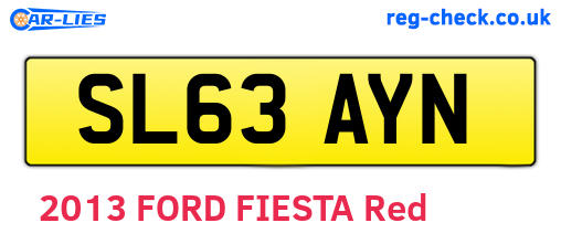 SL63AYN are the vehicle registration plates.