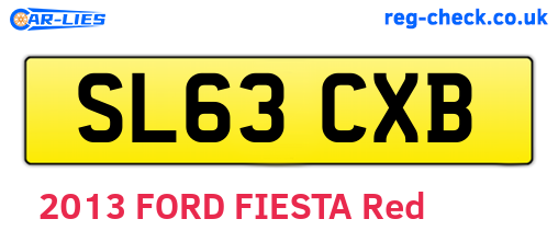 SL63CXB are the vehicle registration plates.