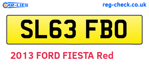 SL63FBO are the vehicle registration plates.