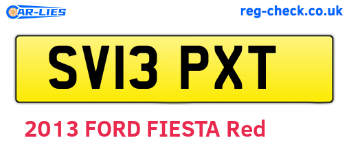 SV13PXT are the vehicle registration plates.