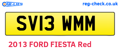 SV13WMM are the vehicle registration plates.