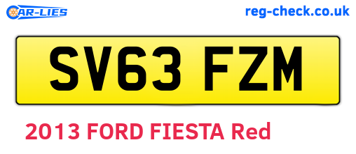 SV63FZM are the vehicle registration plates.