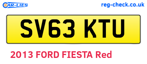 SV63KTU are the vehicle registration plates.