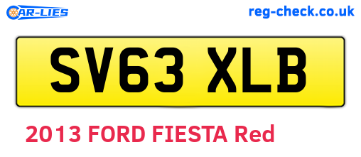SV63XLB are the vehicle registration plates.