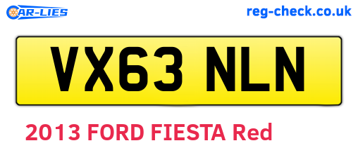 VX63NLN are the vehicle registration plates.