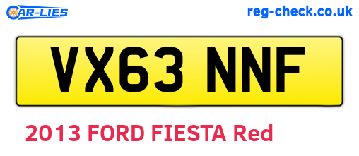 VX63NNF are the vehicle registration plates.