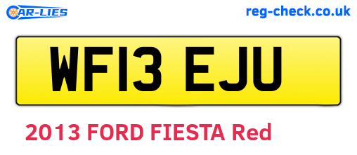 WF13EJU are the vehicle registration plates.