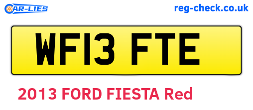 WF13FTE are the vehicle registration plates.