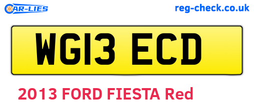 WG13ECD are the vehicle registration plates.
