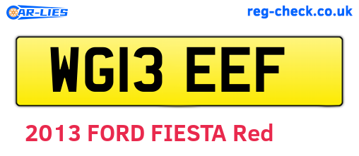 WG13EEF are the vehicle registration plates.