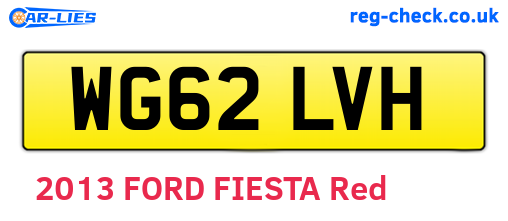 WG62LVH are the vehicle registration plates.