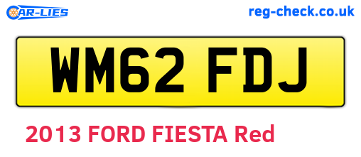 WM62FDJ are the vehicle registration plates.