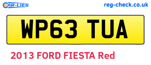 WP63TUA are the vehicle registration plates.