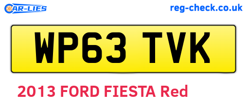 WP63TVK are the vehicle registration plates.