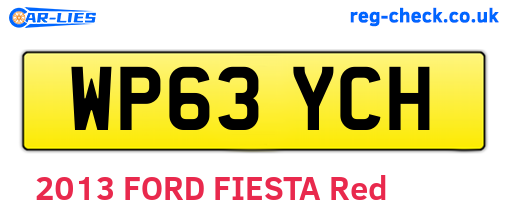 WP63YCH are the vehicle registration plates.