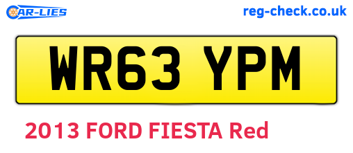 WR63YPM are the vehicle registration plates.