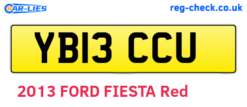 YB13CCU are the vehicle registration plates.