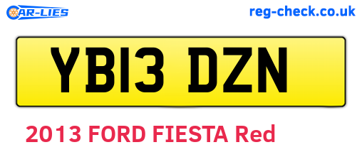 YB13DZN are the vehicle registration plates.