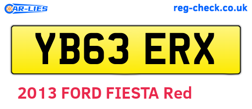 YB63ERX are the vehicle registration plates.