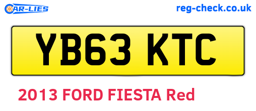 YB63KTC are the vehicle registration plates.