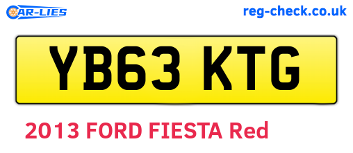 YB63KTG are the vehicle registration plates.